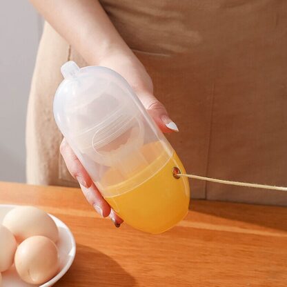 7156A MANUAL EGG PULLER SCRAMBLER HOUSEHOLD WHITE EGG YOLK MIXER KITCHEN TOOL MIX MANUAL SCRAMBLER CONVENIENT WITHOUT BREAKING EGGS. - Image 5