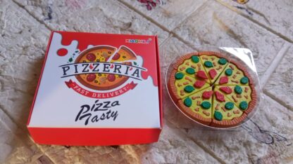 4347 3D Pizza Slices Kids Favourite Food Eraser, Pizza 7 slice eraser for kids Adults fast food lover Stationary Kit Fancy & Stylish Colorful Erasers, for Return Gift, Birthday Party, School Prize - Image 6