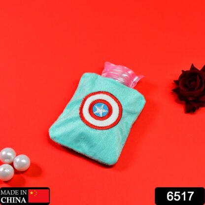 6517 Captain America's Shield small Hot Water Bag with Cover for Pain Relief, Neck, Shoulder Pain and Hand, Feet Warmer, Menstrual Cramps. - Image 2