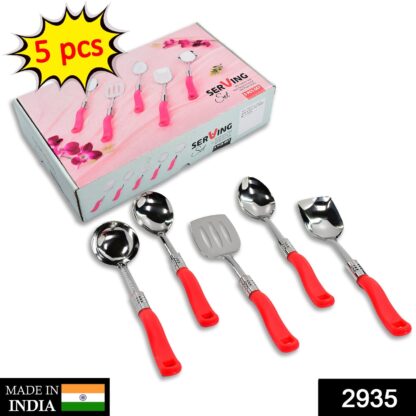 2935 Stainless Steel Serving Spoon Set 5 pcs. - Image 2