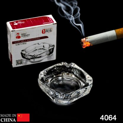 4064 Glass Brunswick Crystal Quality Cigar Cigarette Ashtray Round Tabletop for Home Office Indoor Outdoor Home Decor - Image 2