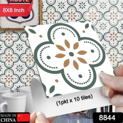 Peel and Stick Floor Tiles Kitchen / Bathroom Backsplash Sticker Detachable Waterproof DIY Tile Stickers for Wall Decoration Tiles Home Decoration (8x8 Inch / 10 Pcs Set) - Image 3