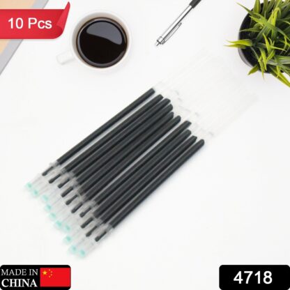 4718 Black Pen Refill All Round Ball Pen Refill Smooth Writing Pen Refill all Pen Suitable (10 Pc) - Image 2