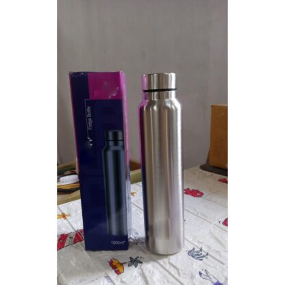 6861 Stainless Steel Water Bottle, Fridge Water Bottle, Stainless Steel Water Bottle Leak Proof, Rust Proof, Hot & Cold Drinks, Gym Sipper BPA Free Food Grade Quality Silver Color, Steel fridge Bottle For office/Gym/School 1000Ml - Image 6