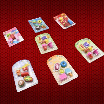 4392 Mix Design 1Set Fancy & Stylish Colorful Erasers for Children Different Designs & Mix, Eraser Set for Return Gift, Birthday Party, School Prize (1Set) - Image 5