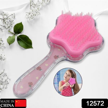 12572 Cartoon Hair Brush Massage Shower Comb Blur Wet Salon Hair Brushes Hair Styling Tools, Glitter Comb, Soft & Smooth Brush, Mermaid Brush For Kids Return Gifts For Kids (1 Pc ) - Image 2