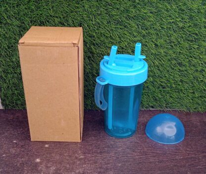 2 Drinks in 1 Cup Water Bottle, Stable Sturdy Dual Use Bottle 2 Straws for Shopping Travel for Outdoor Activities (1 Pc) - Image 7