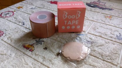 6596 Boob Tape with 10 Pairs Nipple Cover Cotton Wide Thin Breast Tape - Women's & Girl's Breast Lift Booby Tape - Push Up & Lifting Tape - Suitable for All Breast Types - Breast Lift Bra Tape - Bob Tape for Natural Breast Lift (1 Pc 5 Meters) - Image 10