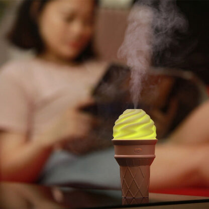 0396 Ice Cream Design LED Humidifier for Freshening Air & Fragrance (Multicoloured) - Image 5