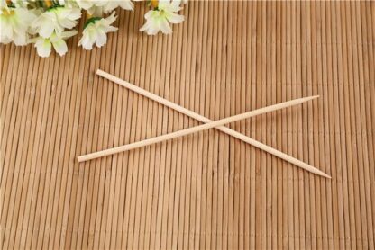 1107 Camping Wooden Color Bamboo BBQ Skewers Barbecue Shish Kabob Sticks Fruit Kebab Meat Party Fountain Bamboo BBQ Sticks Skewers Wooden (30cm) - Image 5