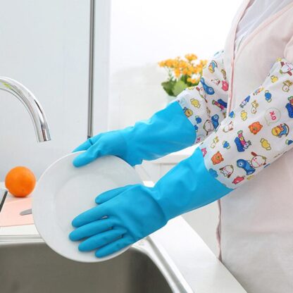 4855 2 Pair Large Blue Gloves For Different Types Of Purposes Like Washing Utensils, Gardening And Cleaning Toilet Etc. - Image 5