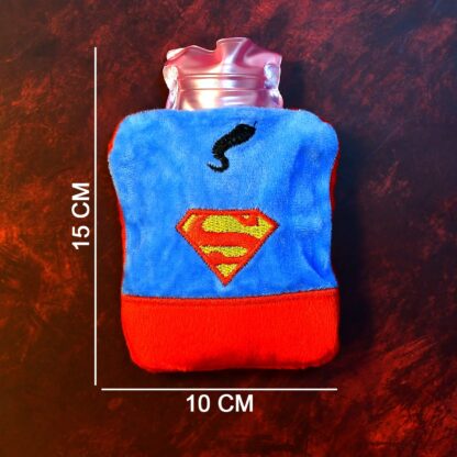 6530 Superman Print small Hot Water Bag with Cover for Pain Relief, Neck, Shoulder Pain and Hand, Feet Warmer, Menstrual Cramps. - Image 4