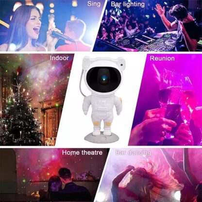 4530 Robot Sky Space Stars Light Astronaut Galaxy Projector, Night lamp, Bedroom, Kids, Projector, Remote Control, Star Projector Will Take Children's to Explore The Vast Starry Sky for Adults, raksha bandhan, Diwali Gift - Image 6