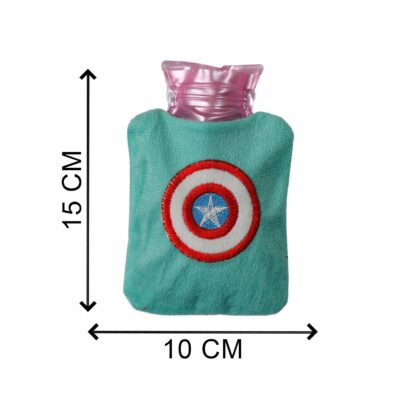 6517 Captain America's Shield small Hot Water Bag with Cover for Pain Relief, Neck, Shoulder Pain and Hand, Feet Warmer, Menstrual Cramps. - Image 5