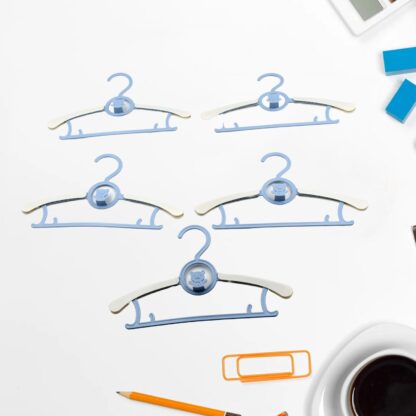 7874 Large Dress Hanger Plastic Adjustable Child, Plastic Hangers Space Saving Lightweight Hangers, for Clothes, Coat, Shirt, Closet Cloth Hangers Ideal (5pc) - Image 4