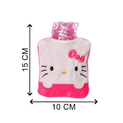 Pink Hello Kitty Small Hot Water Bag with Cover for Pain Relief - Image 4