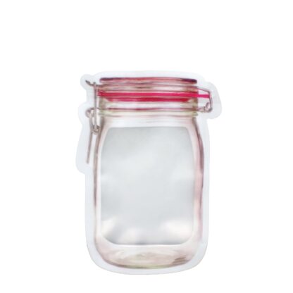 1074 Reusable Airtight Seal Plastic Food Storage Mason Jar Zipper (500ml) - Image 4