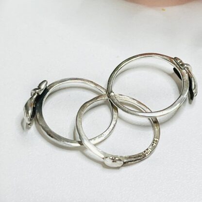 6877  Three Interlocking Rings, Rings for Women and Girls Silver Ring | Valentine Ring, Rings Silver Toned Finger Ring for Women | Birthday Gift For girls and women Anniversary Gift for Wife, Friendship Ring. - Image 6