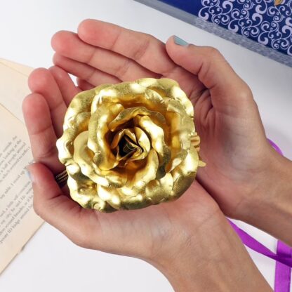 0606 Luxury Decorative Gold Plated Artificial Golden Rose with Premium Box - Image 7