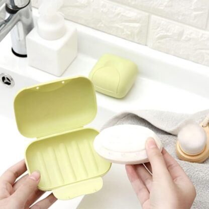 4592 Travel Soap Case Box Plastic Soap Box With Cover Waterproof Leakproof Soap Dish For Bathroom & Travel Use (1Pc) - Image 3