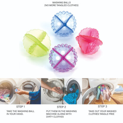 0205 Laundry Washing Ball, Wash Without Detergent (4pcs) - Image 3