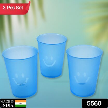 5560 Plastic Tumblers Lightweight Cups / Glass Reusable Drinking Cups Restaurant Cups Dishwasher Safe Beverage Tumblers Glasses for Kitchen Water Transparent Glasses 3 pc Set - Image 2