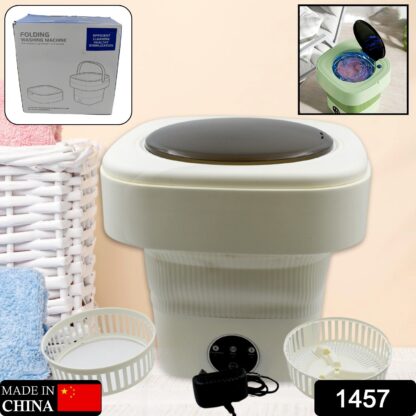 1457 Folding Washing Machine, Mini Portable Washing Machine, Deep Cleaning Half Automatic Washt, Mini Foldable Washing Machine, Suitable For Socks, Underwear, Baby Clothes - Image 2