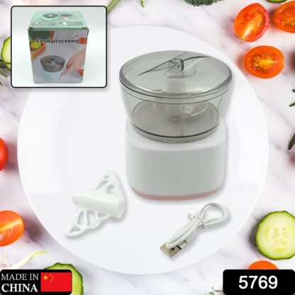 Portable Mini Food Processor Chopper Electric Veggie Chopper 3 Blades With Charching Cable Type C, Vegetable Chopper, Garlic Chopper Food Grinder for Chopping Ginger, Pepper Chili, Onion, Fruit, Meat - Image 2