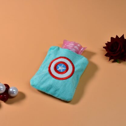 6517 Captain America's Shield small Hot Water Bag with Cover for Pain Relief, Neck, Shoulder Pain and Hand, Feet Warmer, Menstrual Cramps. - Image 3