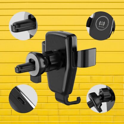 7042 Car Phone Holder Wireless Car Charger 10W Qi Fast Charging Car Charger Gravity Auto Clamping 360Â° Rotation Air Vent Car Mount Holder - Image 3