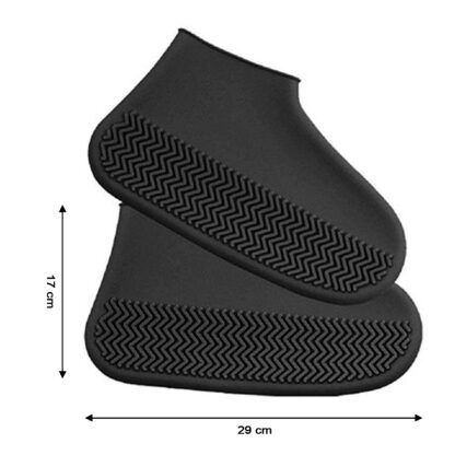 Non-Slip Silicone Rain Reusable Anti skid Waterproof Fordable Boot Shoe Cover ( Large ) - Image 7