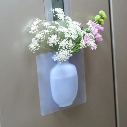 1154 Wall Hanging Silicone Flower Pot Sticker Plant Rack for Decoration  (MultiColour) - Image 3