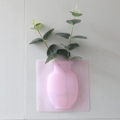 1154 Wall Hanging Silicone Flower Pot Sticker Plant Rack for Decoration  (MultiColour) - Image 5