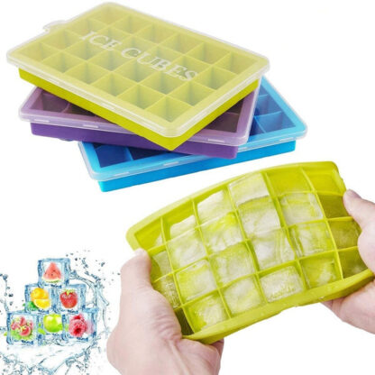 1144  Silicone Ice Cube Trays 24 Cavity Per Ice Tray [Multicolour] - Image 7