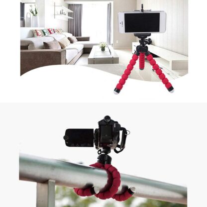 0266 Portable Mini Octopus Tripod Stand with Phone Holder for Live Selfie, Mobile Phone Portable and Adjustable Stent - Image 7