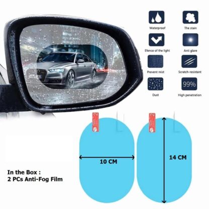 7552 Anti Fog Anti Scratch Interior Rearview Car Mirror Film Waterproof HD Clear Protective Sticker Film for Safe Driving, Car Mirrors, Side Windows - Image 4