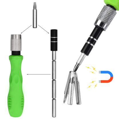 1557 32 in 1 Mini Screwdriver Bits Set with Magnetic Flexible Extension Rod - Image 3