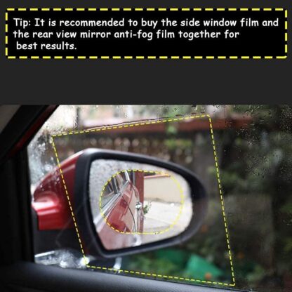 7552 Anti Fog Anti Scratch Interior Rearview Car Mirror Film Waterproof HD Clear Protective Sticker Film for Safe Driving, Car Mirrors, Side Windows - Image 3