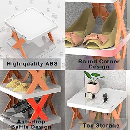 9078   4 LAYER SHOES STAND, SHOE TOWER RACK SUIT FOR SMALL SPACES, CLOSET, SMALL ENTRYWAY, EASY ASSEMBLY AND STABLE IN STRUCTURE, CORNER STORAGE CABINET FOR SAVING SPACE - Image 5