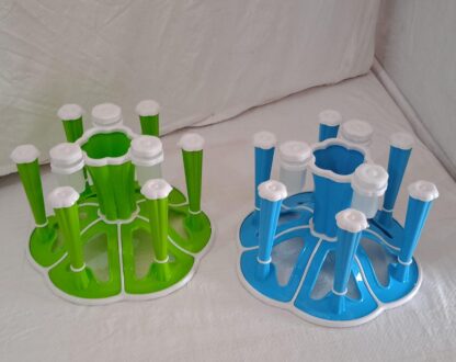 5589 Miracle Plastic Glass Stand / Tumbler Holder / Glass Holder for Kitchen / Dining Table 6 Glasses Stand With 3 Pepper Salt - Image 7