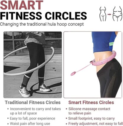 Fitness Adjustable Detachable Fitness Hula Hoop Ring Smart Round Count & Weight Loss Gym Equipment Exercise Smart Hula Hoops - Image 13