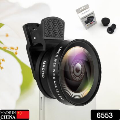 6553 Camera Lens External Phone Lens Phone Camera Lens 0.45X Universal Ultra Wide Angle 12.5X Beauty Function External Lens Camera Accessories for Take Pictures, most Android Smartphone - Image 2