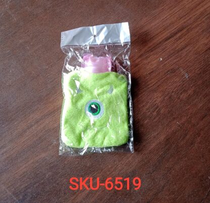 6519 Green one eye monster print small Hot Water Bag with Cover for Pain Relief, Neck, Shoulder Pain and Hand, Feet Warmer, Menstrual Cramps. - Image 9