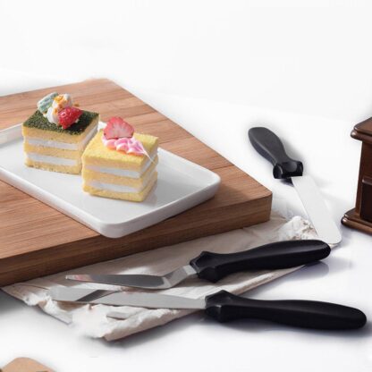 2805 MULTI-FUNCTION STAINLESS STEEL CAKE ICING SPATULA FLAT ANGULAR TRIANGLE PALLET KNIFE SET