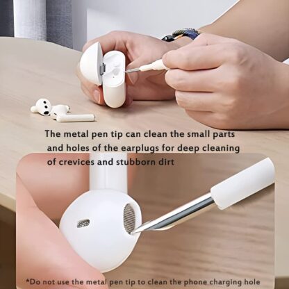 3 In 1 Earbuds Cleaning Pen For Cleaning Of Ear Buds And Ear Phones Easily Without Having Any Damage. - Image 5