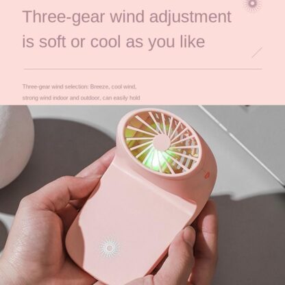 4814 Portable Mobile Phone Holder Fan  Personal Fan Multi- Function Fan Handheld Charging Fan (Battery Not Include) - Image 5