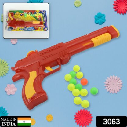 3063 Plastic Balls Shooting Gun Toys For Boys Kids High Quality Gun With 13 Balls - Image 2