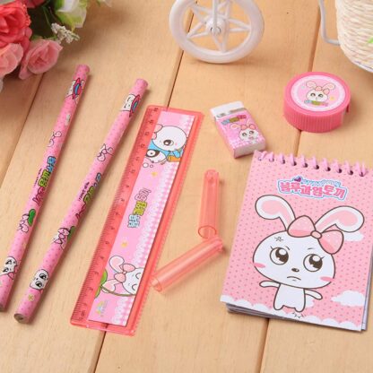 7958 8 in1 Mix Stationery Gift Set for Kids, Stationary Set Including Pencil Ruler Rubber Pencil Sharpener, Pencil Cover, School, Office Product Gift - Image 3