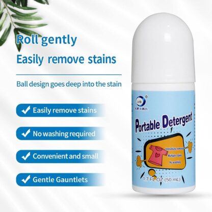 7933 Clothes Stain Remover Bead Design Emergency Stain Rescue Roller-ball Cleaner for Natural Fabric Removes Oil Almost All Types of Fabrics - Image 4