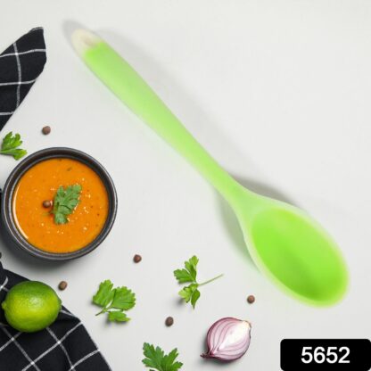 Multipurpose Silicone Spoon, Silicone Basting Spoon Non-Stick Kitchen Utensils Household Gadgets Heat-Resistant Non Stick Spoons Kitchen Cookware Items For Cooking (1 pc / 27 Cm) - Image 2